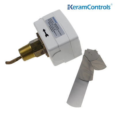 OEM IP65 Brass Liquid Flow Switches 24V 15A For Heating Air Conditioning
