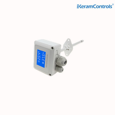 LCD Display Duct Temperature And Humidity Transmitter 4-20mA