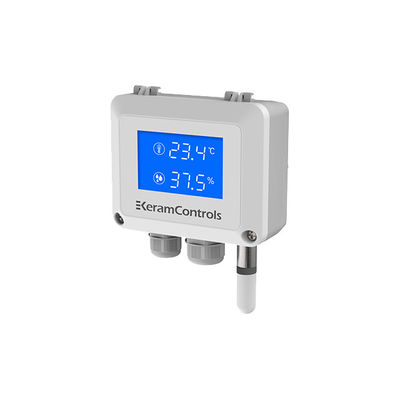 Wall / Duct Installation Temperature Humidity Transmitter With 0 - 100%RH Operating Humidity And Backlight LCD