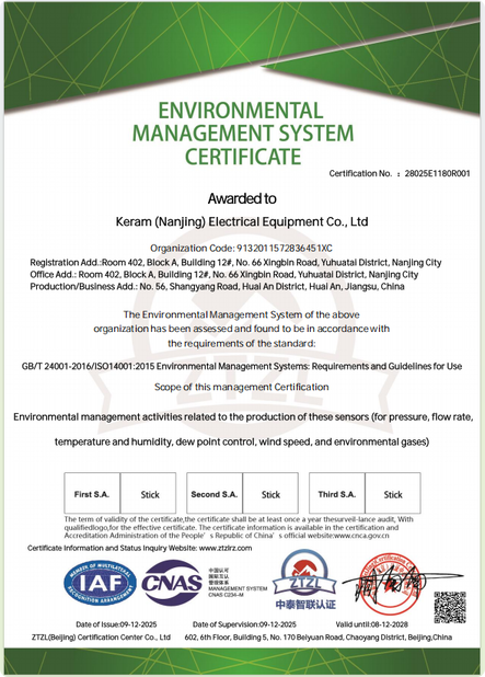 China Keram (Nanjing)ELECTRICAL Equipment Co., Ltd. certification